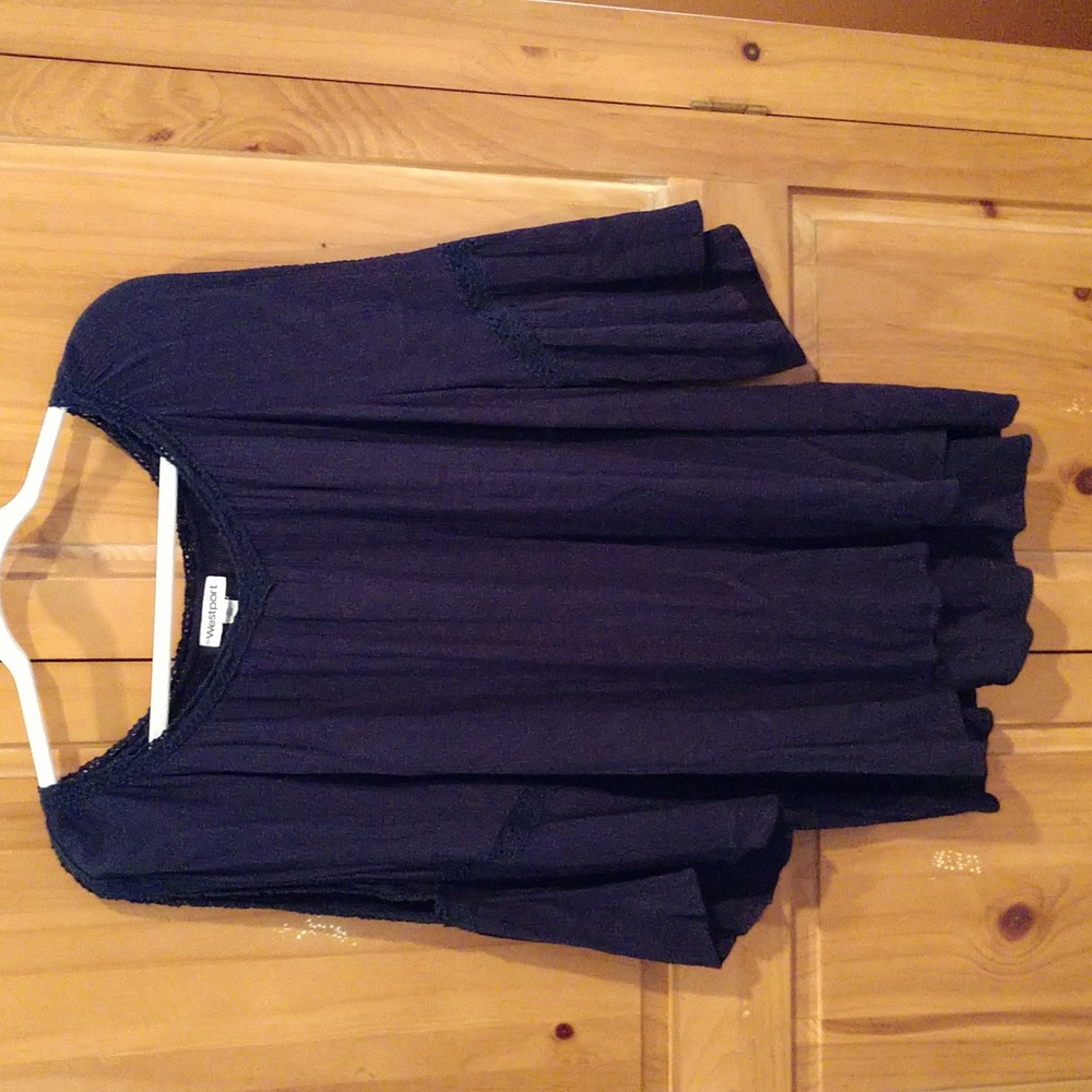 Westport woman's 3/4 bell sleeve prairie blouse